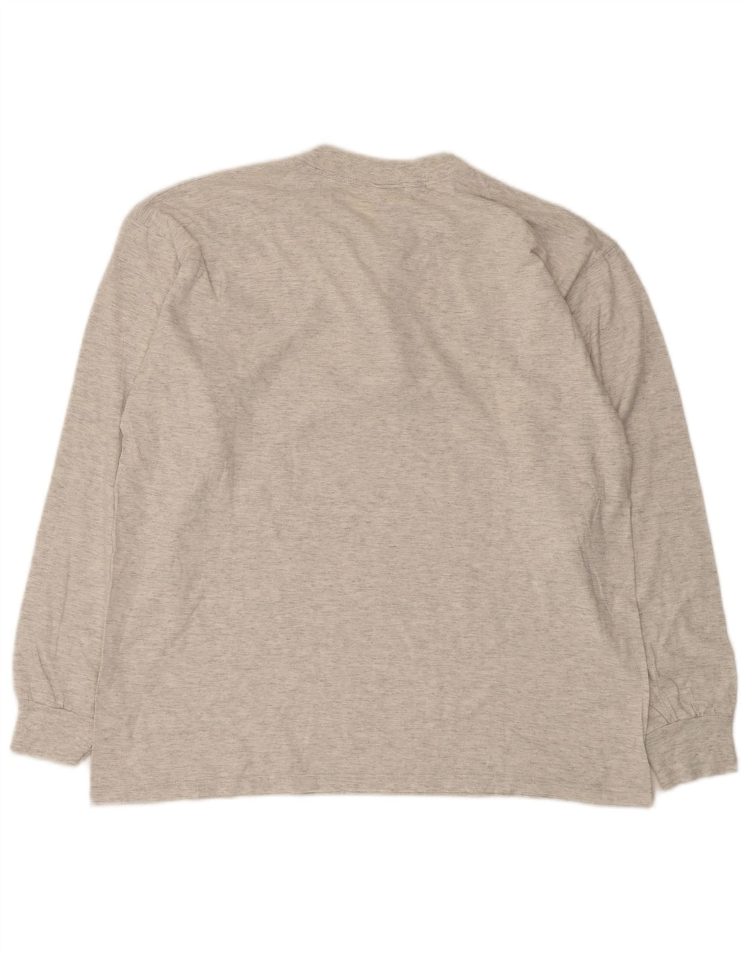 Campeão Mens Top Manga Longa XL Cinza Algodão Flecked