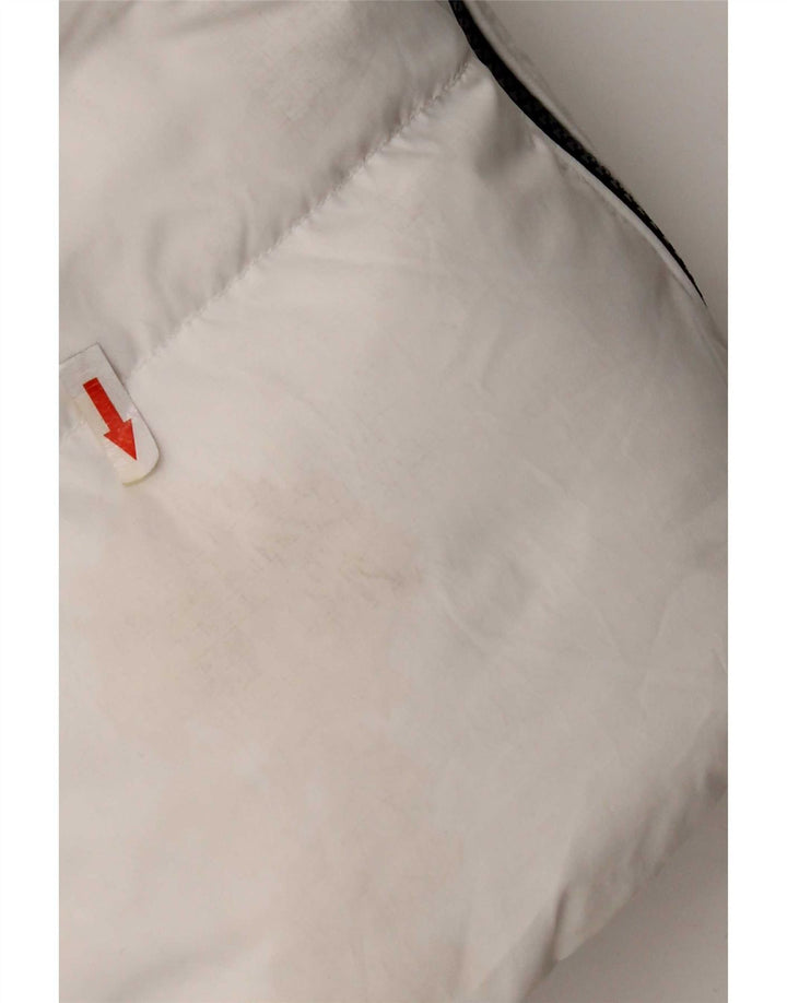 Jaqueta masculina acolchoada com capuz Tommy Hilfiger Reino Unido 38 poliéster branco médio