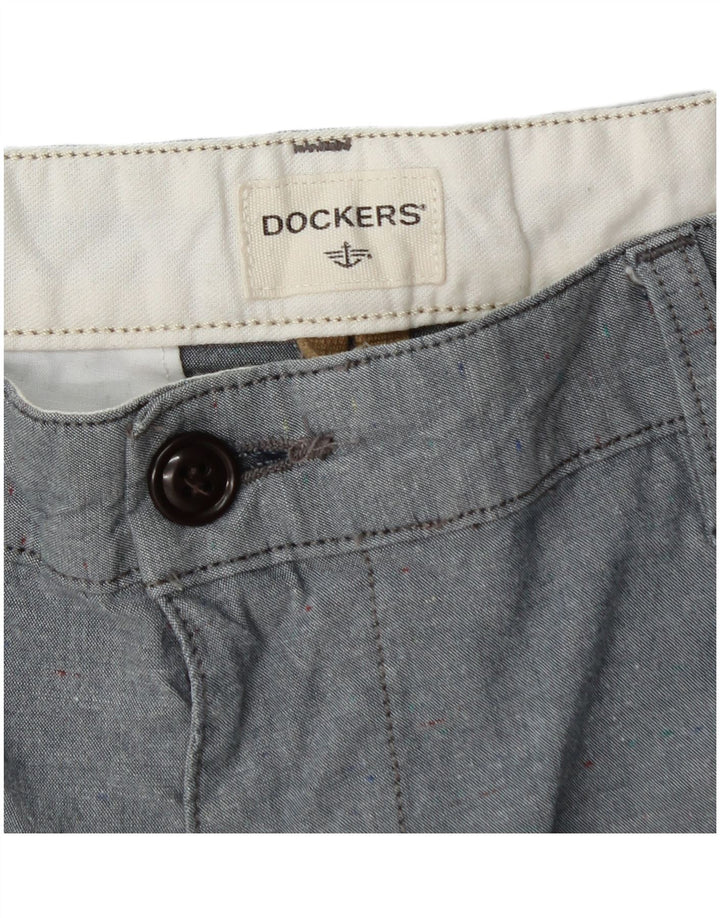 Dockers Mens Chino Shorts W32 Algodão Cinza Médio