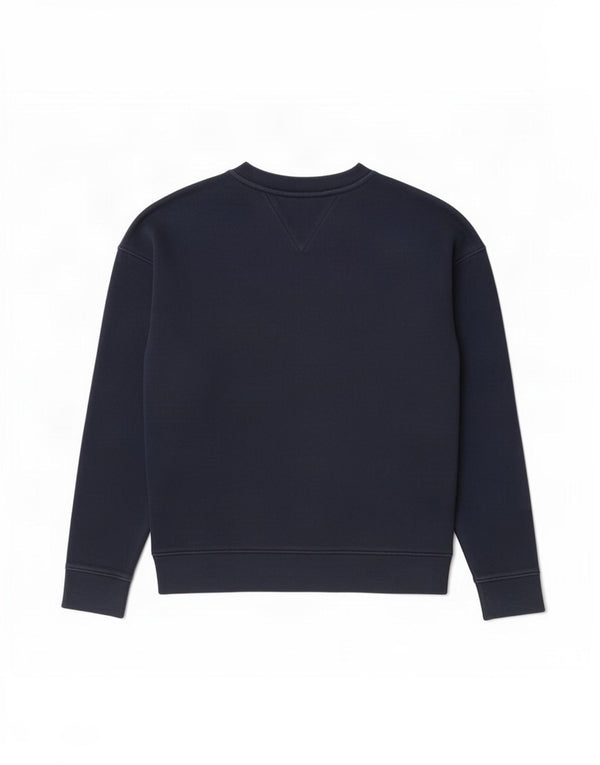 Tommy Hilfiger moletom oversized feminino Reino Unido 6 XS azul marinho algodão