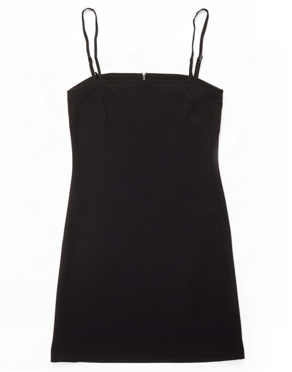 Vestido feminino sem mangas Abercrombie & Fitch Reino Unido 4 XS linho preto
