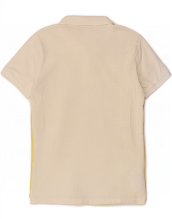 Camisa polo masculina Calvin Klein Jeans gráfica média branca de algodão