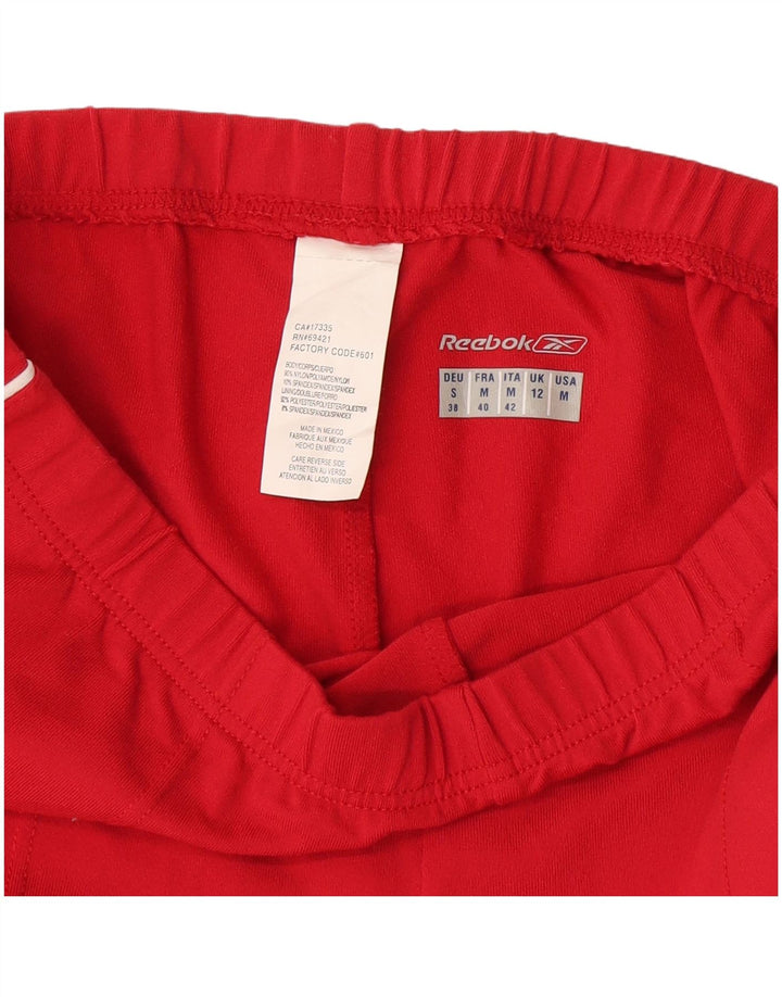 Calça de treino feminina Reebok UK 12 médio vermelho nylon