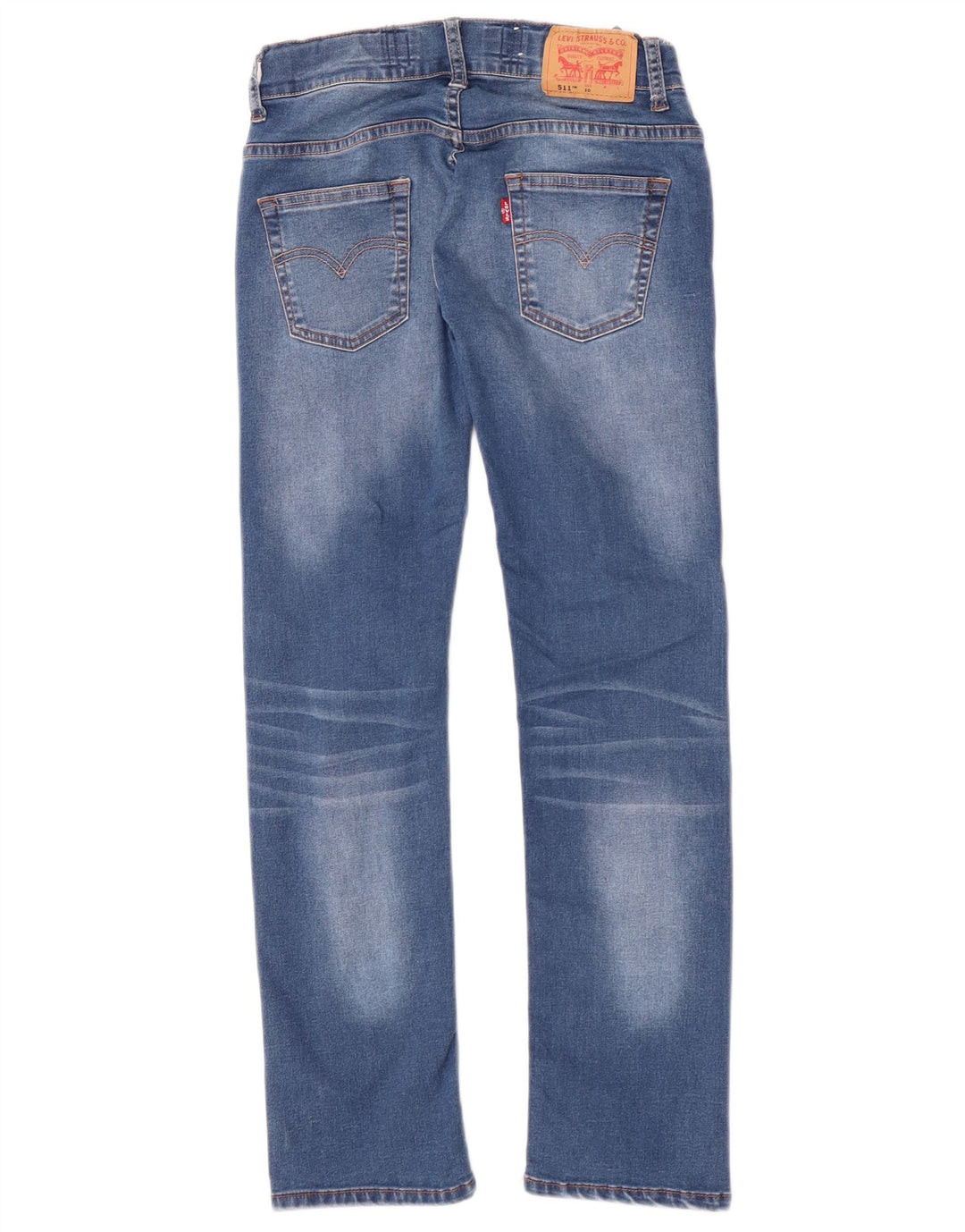 Levi's Boys 511 Slim Jeans 9-10 Anos W24 L27 Azul Algodão