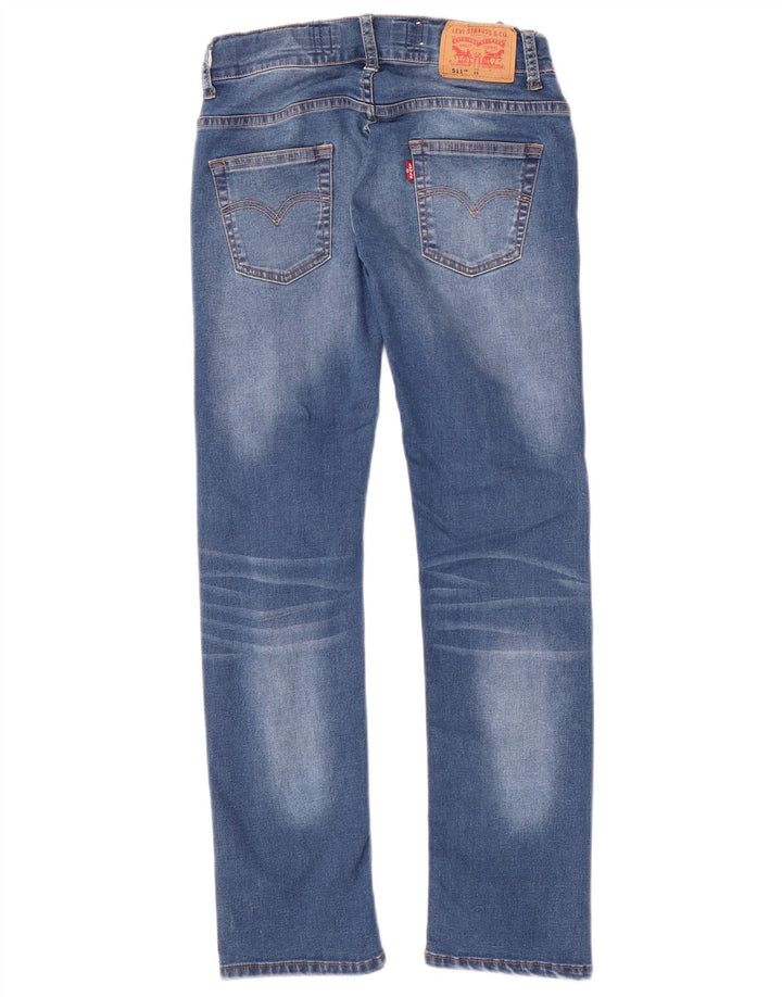 Levi's Boys 511 Slim Jeans 9-10 Anos W24 L27 Azul Algodão