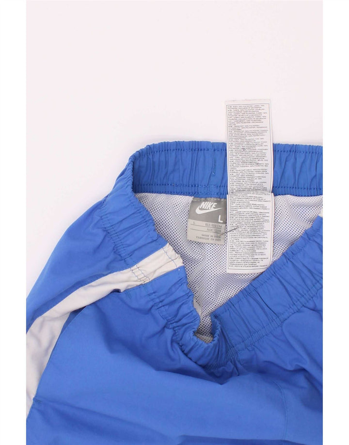 Shorts esportivos Nike Boys 12-13 anos grande bloco colorido azul