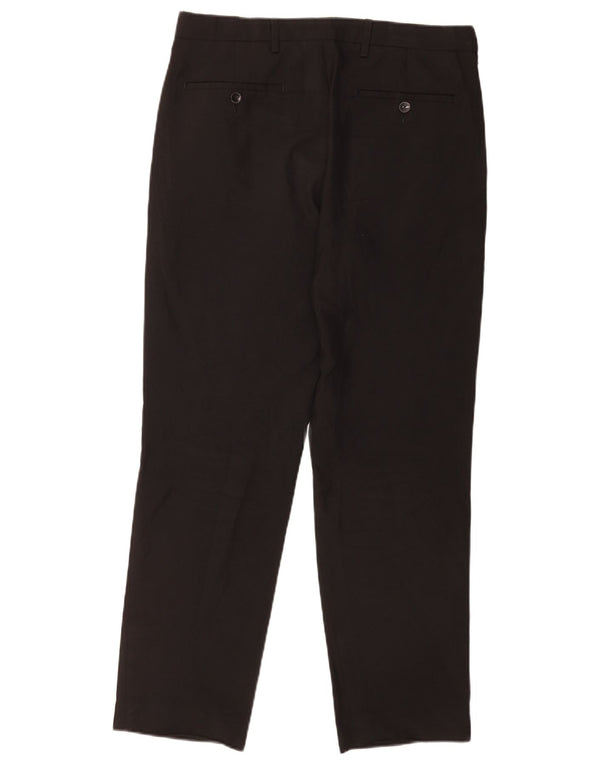 Calça Chino Masculina Marks & Spencer Regular Fit W32 L31 Poliéster Preto
