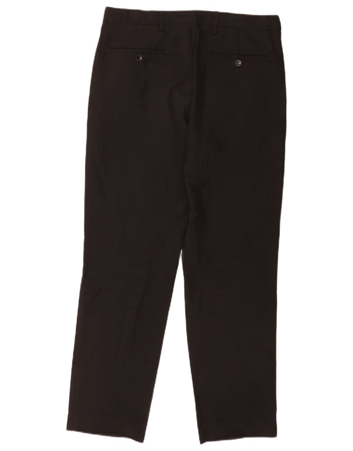 Calça Chino Masculina Marks & Spencer Regular Fit W32 L31 Poliéster Preto