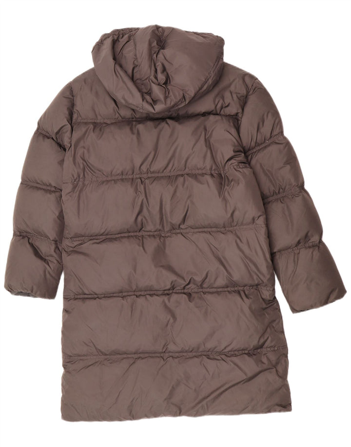 Casaco acolchoado com capuz feminino Fila IT 44 nylon cinza médio