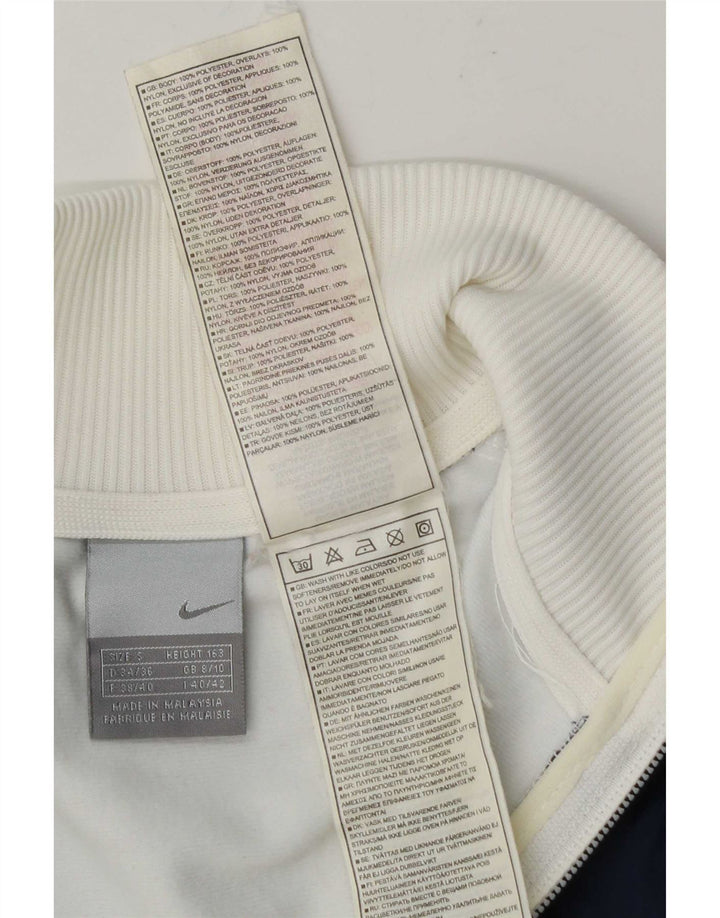Jaqueta Nike feminina com agasalho gráfico UK 8/10 pequeno bloco colorido branco