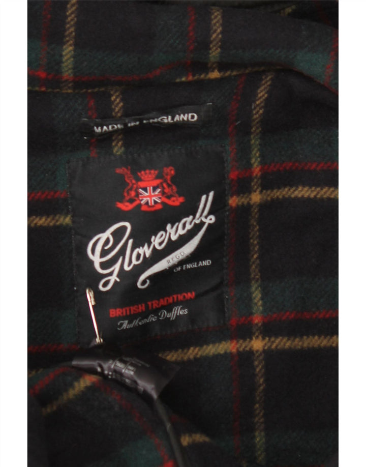 GLOVERALL Casaco Duffle Masculino com Capuz Reino Unido 46 3XL Lã Azul Marinho