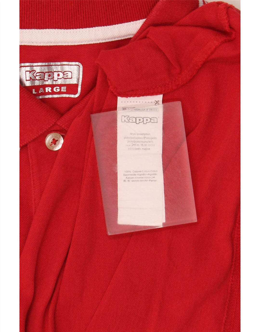 Camisa polo masculina KAPPA grande algodão vermelho