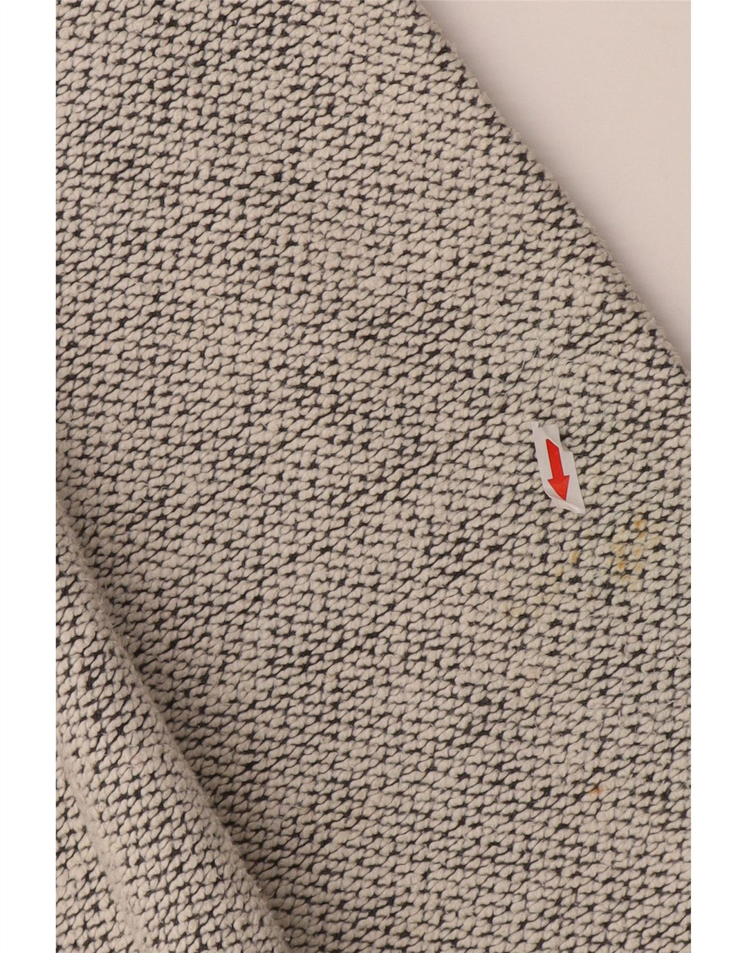 Weird Fish Mens moletom com zíper e gola em jumper pequeno algodão manchado cinza