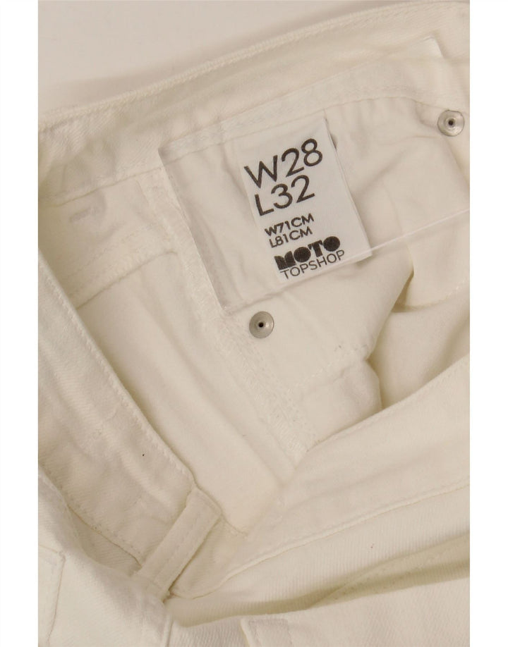 Jeans slim feminino TOPSHOP W28 L32 algodão branco