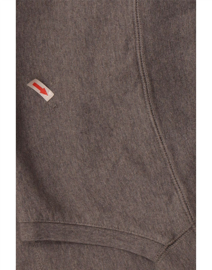 Suéter com capuz gráfico Guess masculino algodão cinza médio