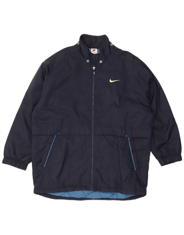 Jaqueta corta-vento masculina Nike Graphic UK 42/44 grande azul marinho nylon