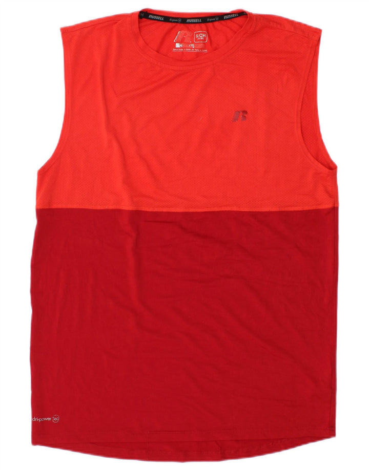 RUSSELL ATLÉTICO Masculino Dri-Power Colete Top Pequeno Poliéster Colorblock Vermelho
