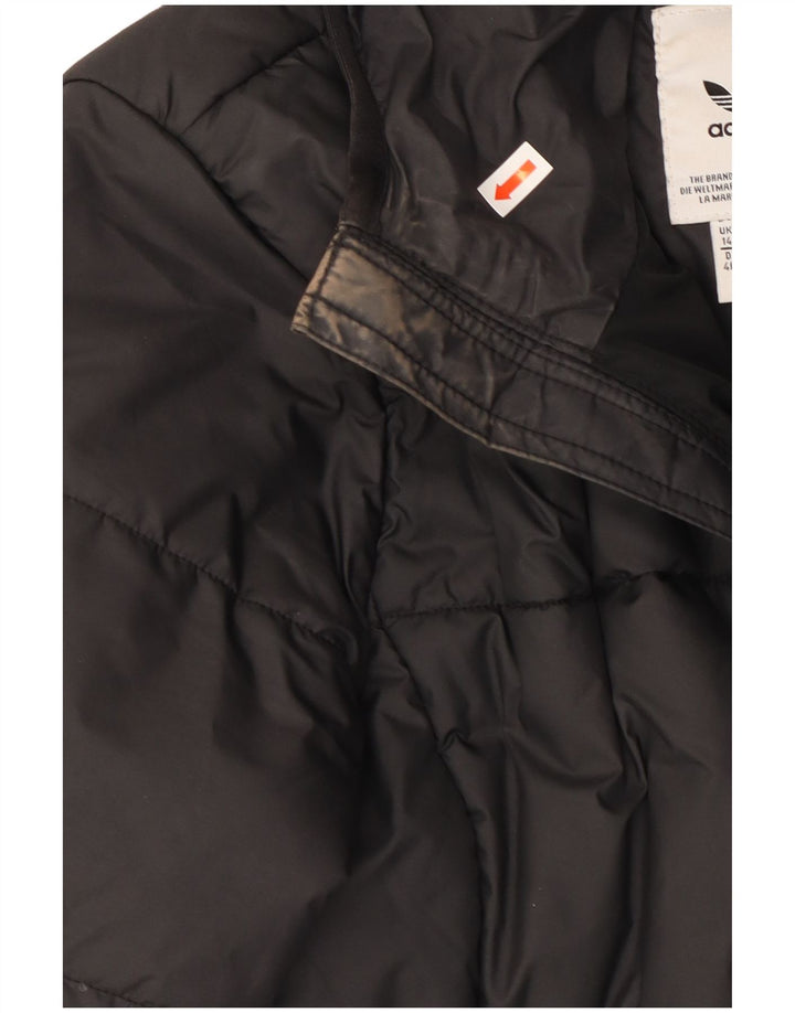 Jaqueta acolchoada com capuz feminina ADIDAS UK 14 médio preto poliéster