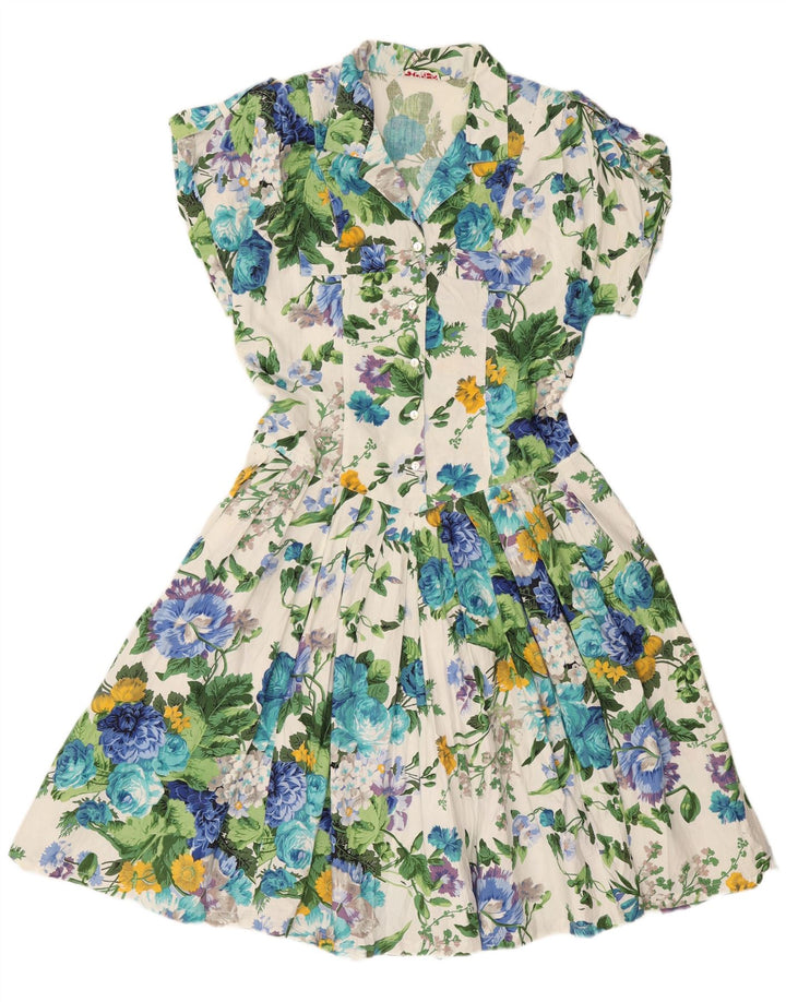 Vestido Express Feminino A-Line UK 14 Grande Floral Branco