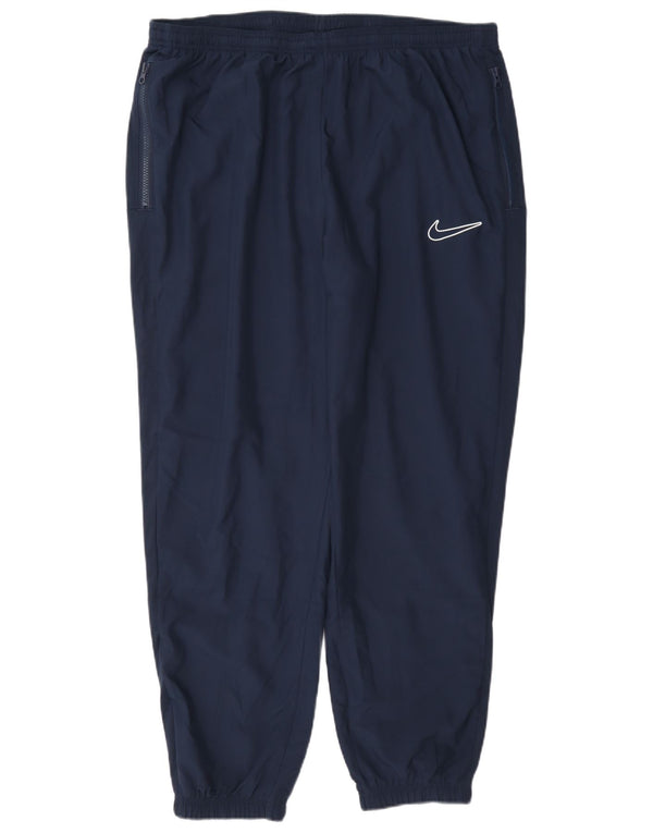 Nike masculino Dri Fit calças de treino joggers XL azul marinho poliéster