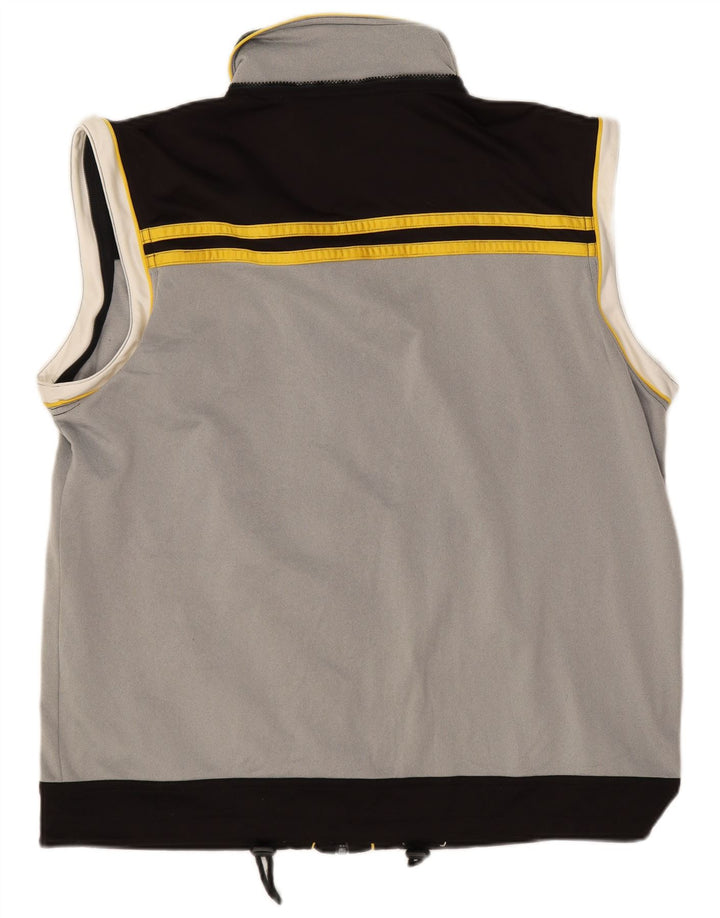 Jaqueta masculina Fila sem mangas com top de treino grande cinza colorblock poliéster