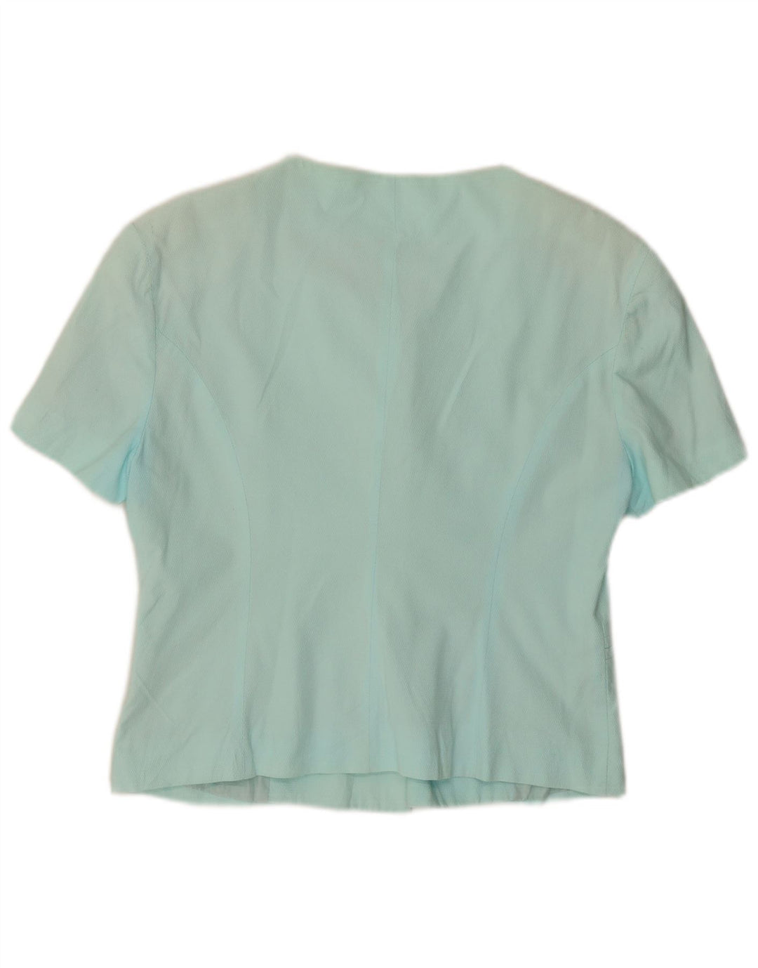 Jaqueta blazer feminina de manga curta com 5 botões BENETTON IT 44 médio turquesa