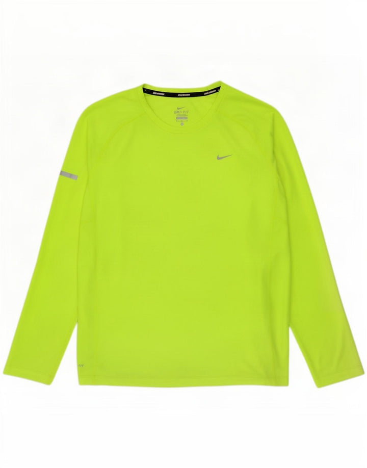 Nike Mens Dri Fit Top Manga Longa Grande Poliéster Verde