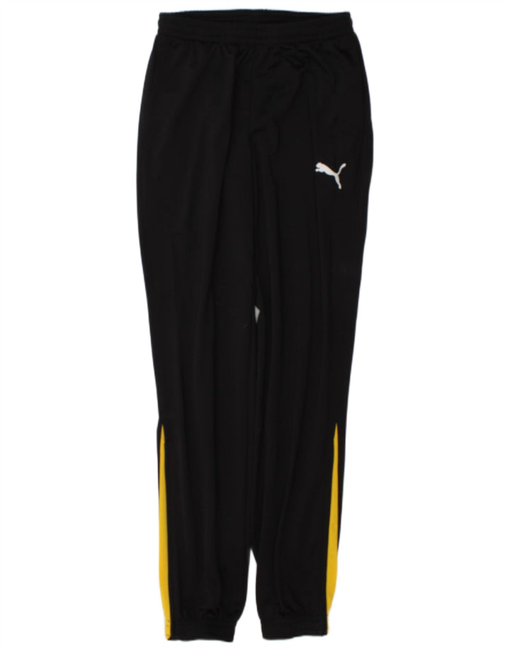 Calça de treino masculina Puma Joggers pequeno poliéster colorblock preto