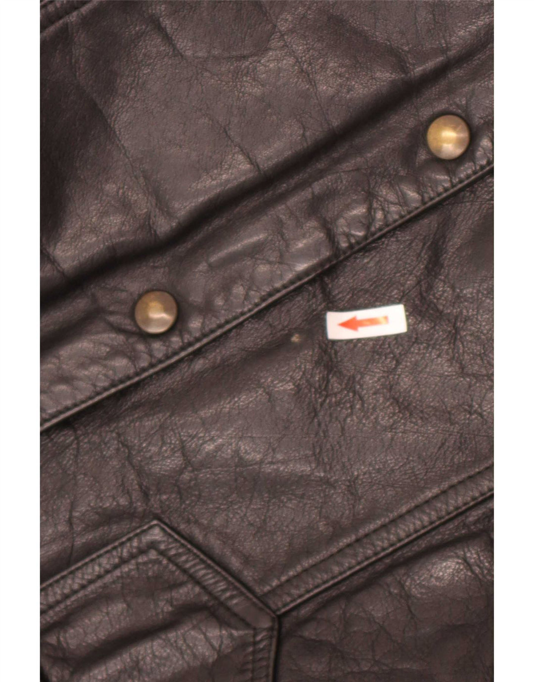 Jaqueta de couro masculina vintage UK 40 grande preta