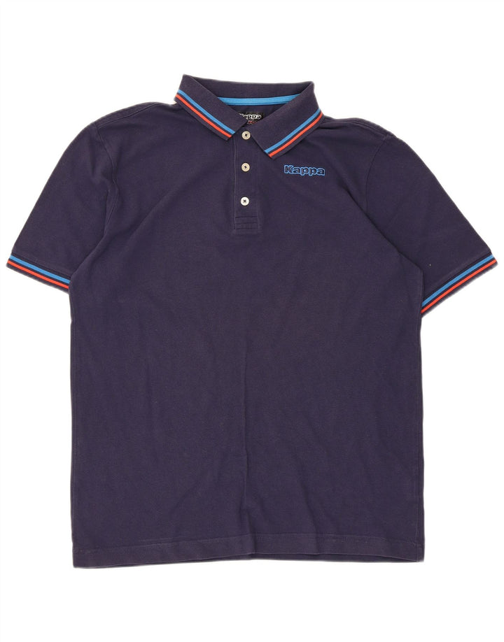 Camisa polo masculina Kappa grande algodão azul marinho