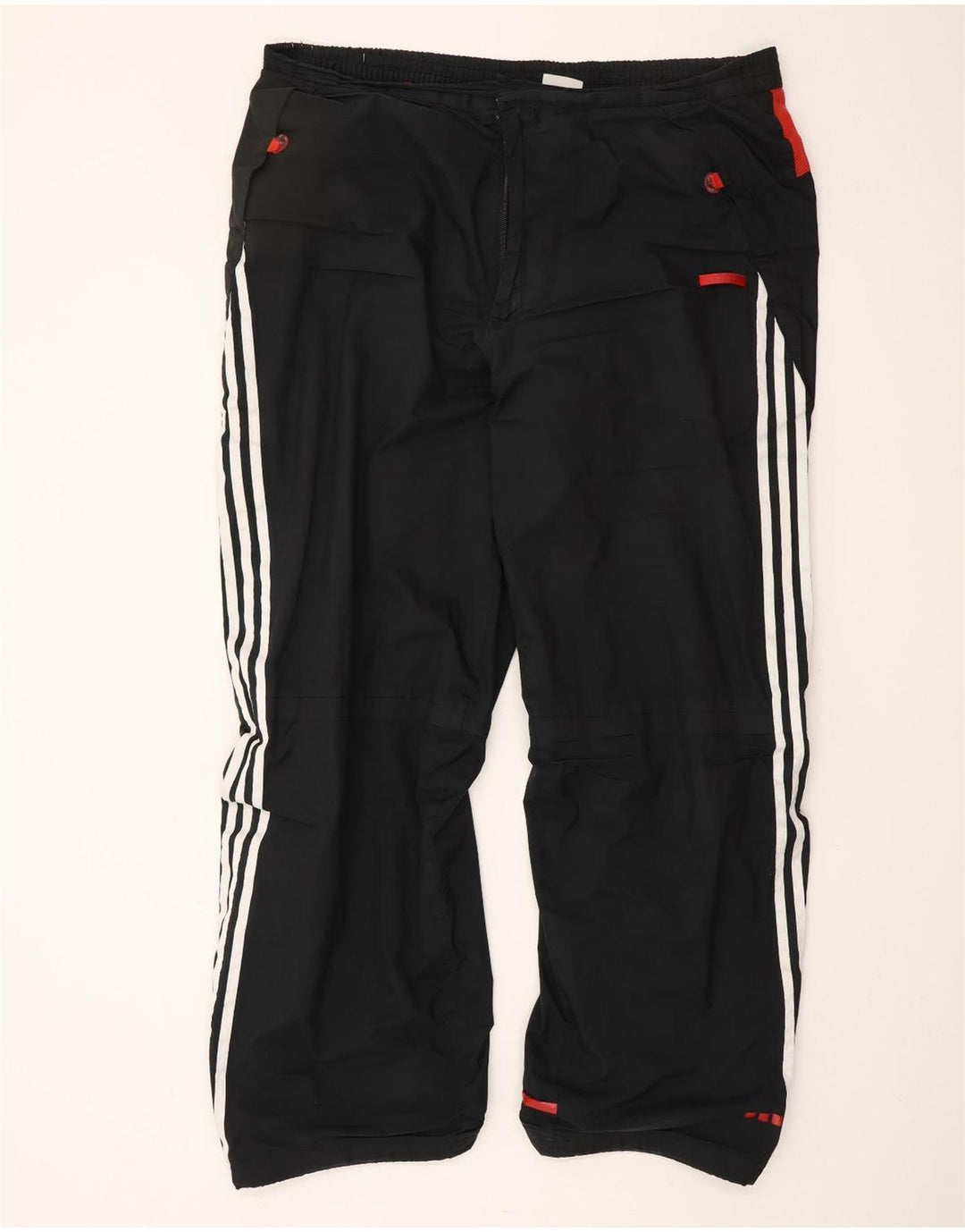 Calças de treino masculinas ADIDAS XL preto colorblock poliéster