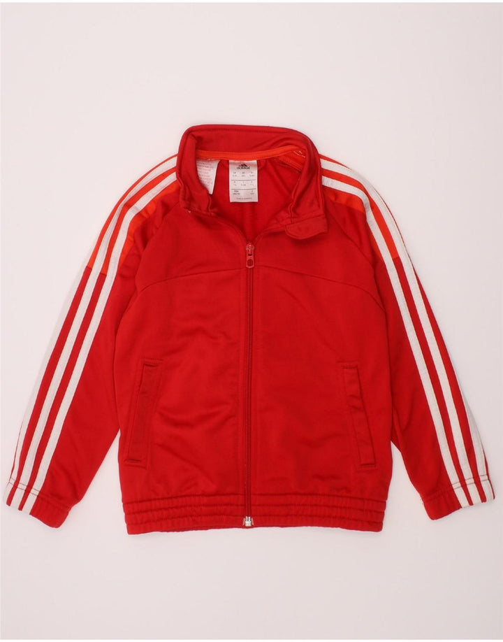 ADIDAS Casaco de treino para meninas 5-6 anos vermelho poliéster
