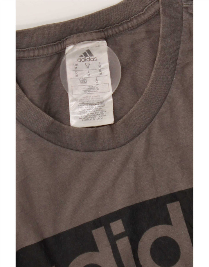Camiseta Adidas Masculina Graphic Top Cinza Médio Algodão