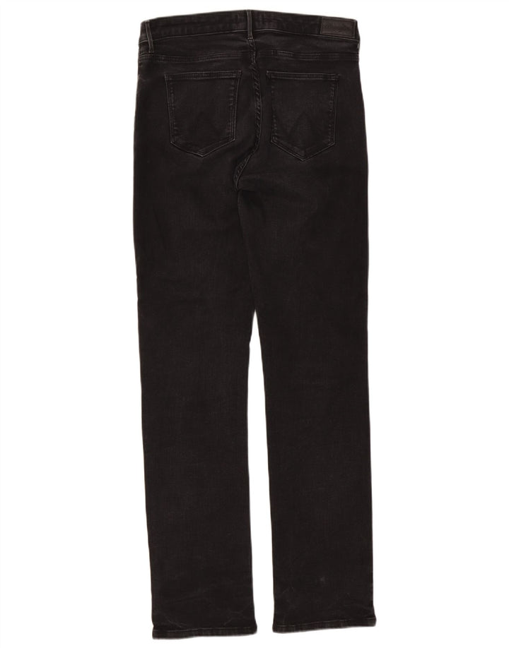 Jeans retos femininos Wrangler W32 L32 algodão preto