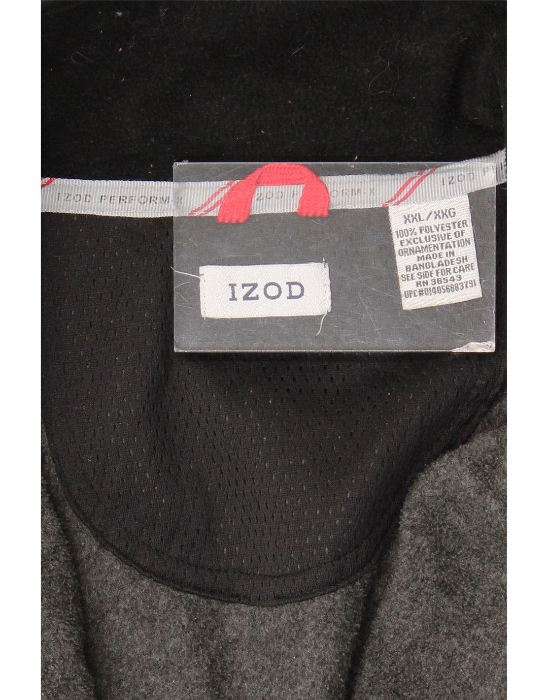 Jaqueta de lã masculina Izod UK 44 2XL cinza Colourblock poliéster