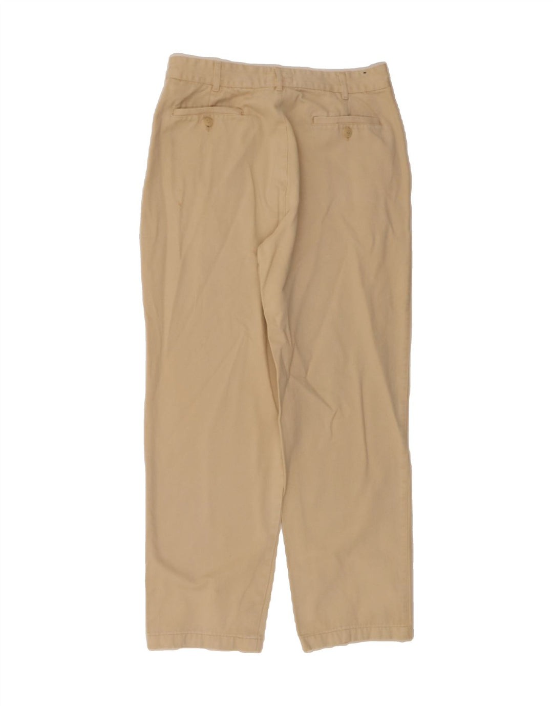 VINTAGE Mens Straight Chino Trousers W33 L30 Beige Cotton Vintage Vintage and Second-Hand Vintage from Messina Hembry 