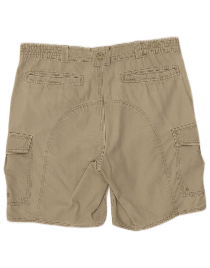 Timberland Mens Cargo Shorts W32 Médio Algodão Bege