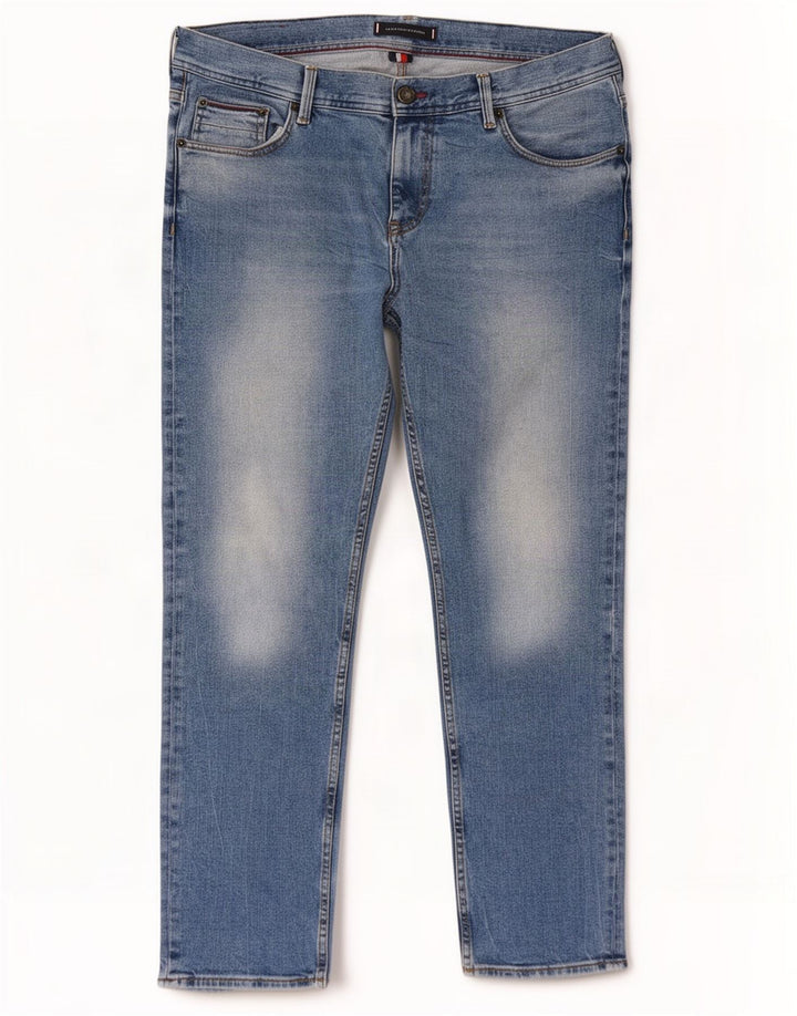 Tommy Hilfiger Masculino Slim Jeans W36 L30 Azul Algodão