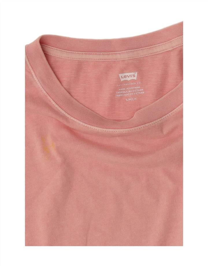 Camiseta feminina estampada oversized Levi's UK 10 pequena rosa