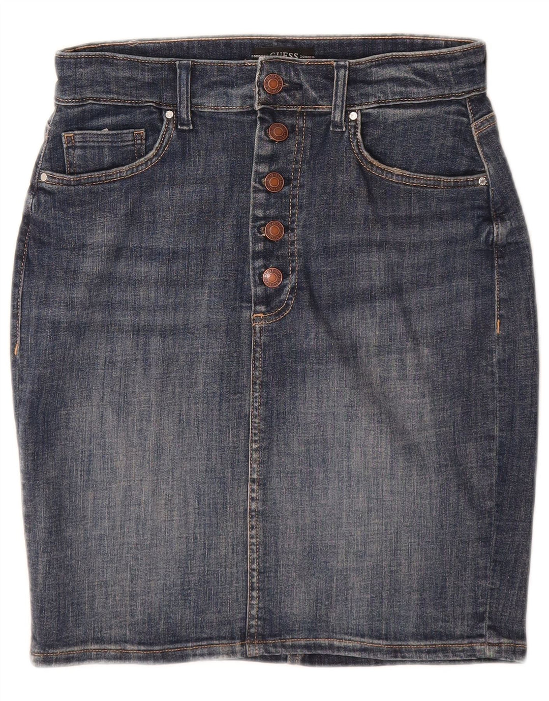 Saia jeans feminina Guess W29 azul médio