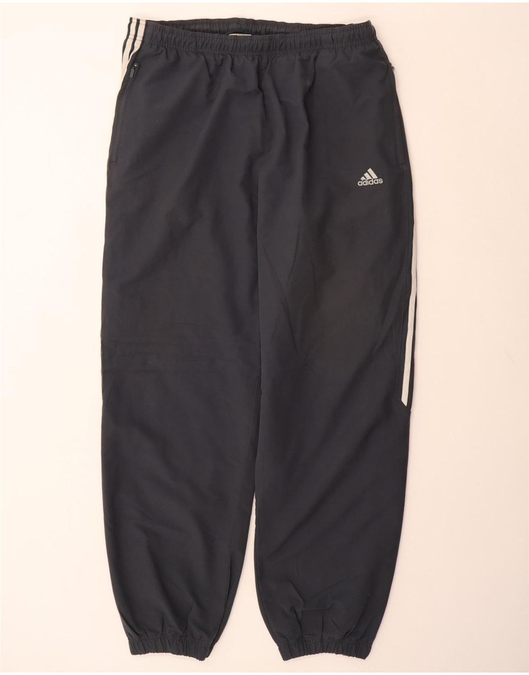 Calças de treino masculinas ADIDAS XL azul marinho poliéster