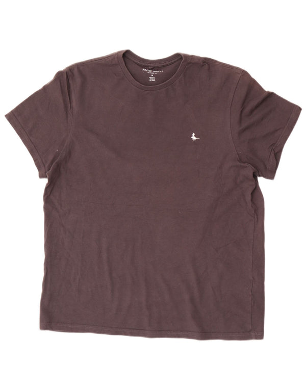 Jack Wills Mens Classic Fit Camiseta Top Médio Algodão Preto