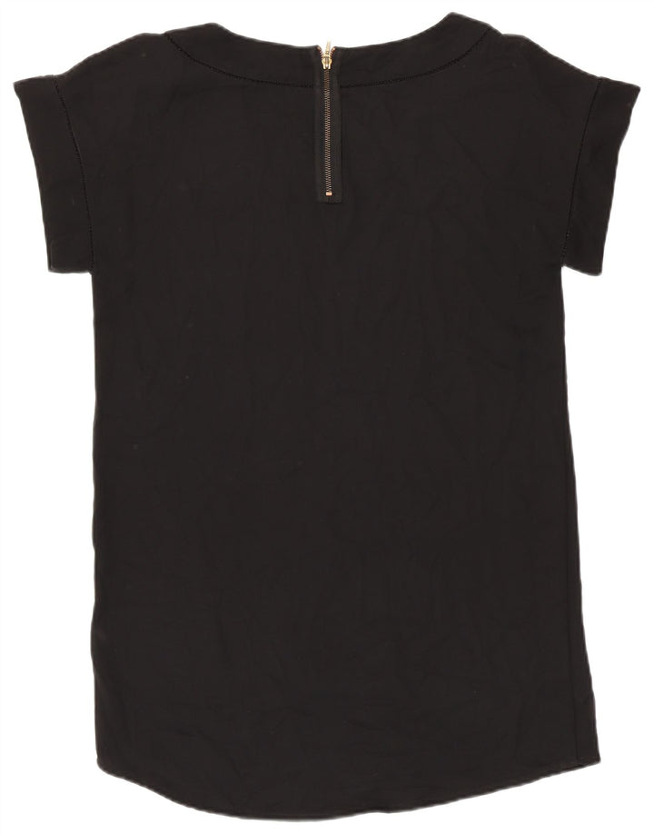 Blusa feminina ZARA UK 16 grande preta