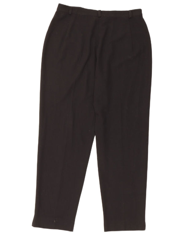 Calça feminina de cintura alta Marks & Spencer Reino Unido 14 médio W30 L26 preta