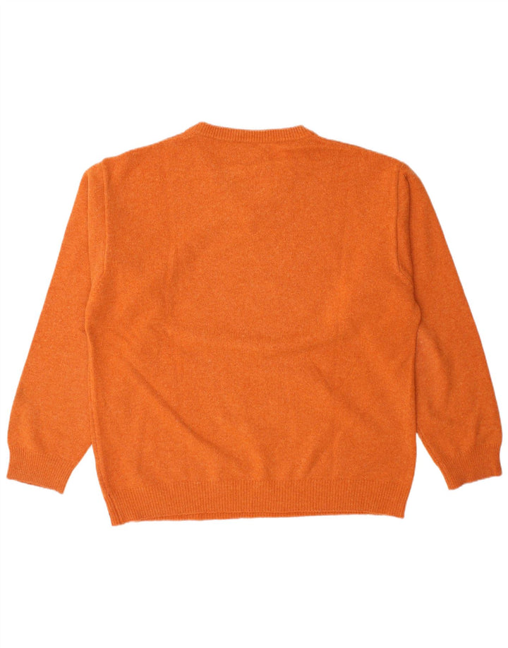 Suéter masculino Marlboro Classics com decote em V XL lã laranja