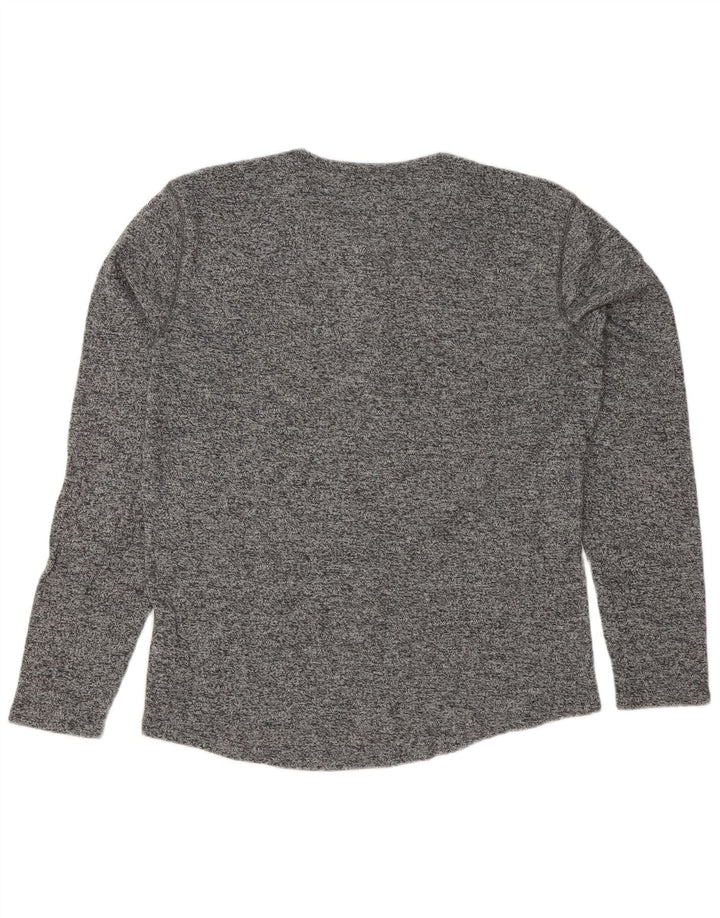 LEVI'S Top masculino de manga comprida grande algodão manchado cinza