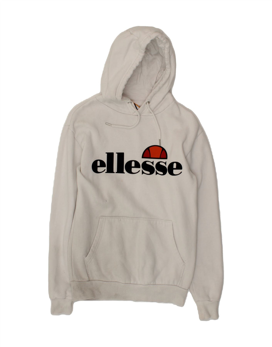 ELLESSE Womens Hoodie Jumper UK 6 XS White Cotton Vintage Ellesse and Second-Hand Ellesse from Messina Hembry 