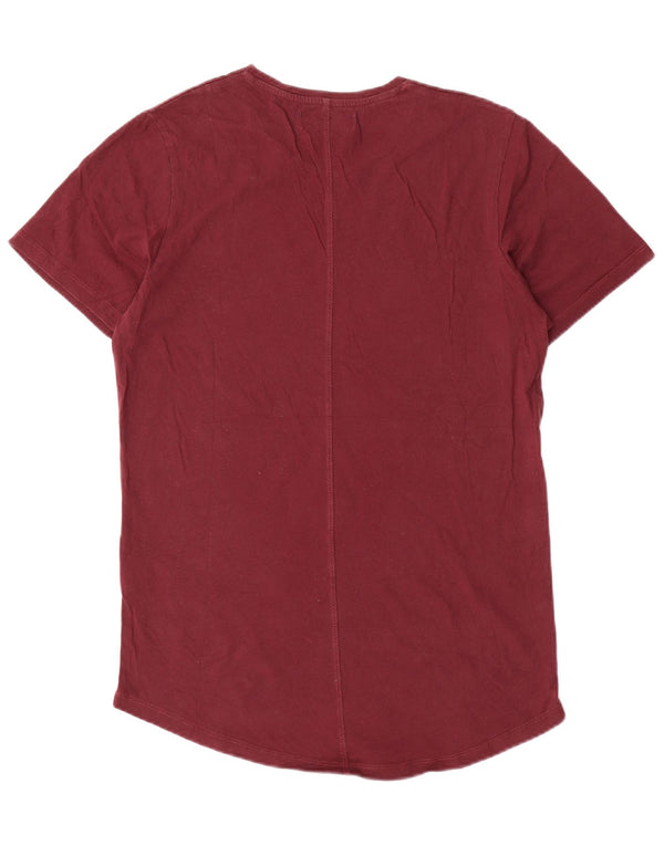 Camiseta masculina Jack & Jones Top médio algodão Borgonha
