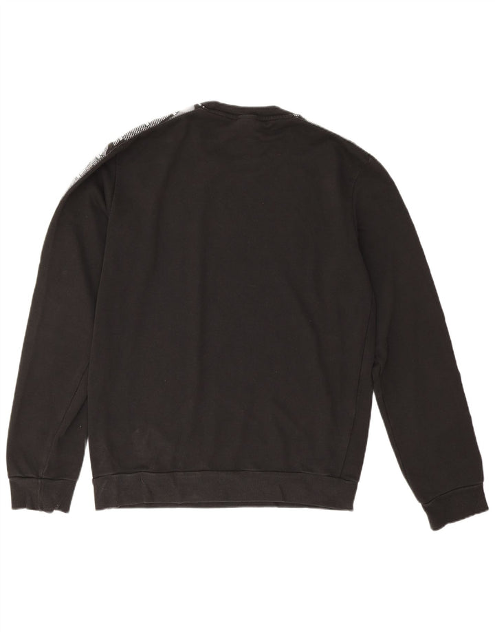 Adidas Mens Graphic Moletom Jumper Médio Algodão Preto