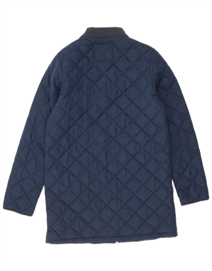 Jaqueta acolchoada feminina Lee UK 10 poliéster colorblock azul marinho pequeno